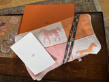 Auth. HERMES PARIS, Cavalcolor Bath Towel 114x85cm, Rose Petale, Unused In Box