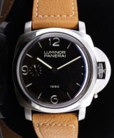 Auth. Panerai Fiddy Luminor 1950 Limited Edition of 1950 Watch Full Set Pam 127