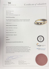 Vintage Ruby & Diamond Channel Set 14k Yellow Gold Band Size L1/2 Val $2620