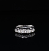 Vintage 14k White Gold Diamond Eternity Ring Size I Val $2960