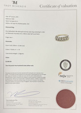 Vintage 14k White Gold Diamond Eternity Ring Size I Val $2960