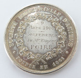 1904 Société Industrielle d'Amiens France Large Engraved High Grade Silver Medal
