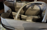 Auth. Fendi Patent Vitello Leather Medium Elite 2 Way Tote Bag