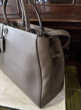 Auth. Fendi Patent Vitello Leather Medium Elite 2 Way Tote Bag