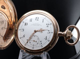 A. Lange & Sohne Glashutte I/S pocket 14K Pink Gold 51mm Hunter Pocket Watch.
