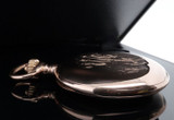 A. Lange & Sohne Glashutte I/S pocket 14K Pink Gold 51mm Hunter Pocket Watch.