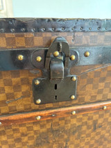 Antique Louis Vuitton Large Damier Trunk Circa 1900