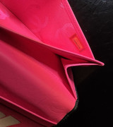 Authentic Chanel Black Leather Cambon Long Wallet + Card