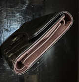 Chanel Black Quilted Leather Classic Flap Continental Wallet + Card