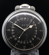 1942 WW2 Military Hamilton Grade 4992B 51mm 16s Open Face 24hr Pocket Watch
