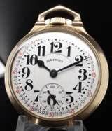 1941 Illinois Type IIP Grade 161A 60hr Montgomery 21J 10K G/F O/F Pocketwatch
