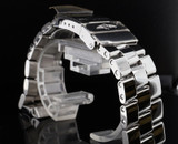 NOS Breitling Professional II Polished Steel Watch bracelet 22mm 163A #90