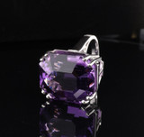 Large 21 x 18mm 44.9ct Amethyst Handmade Cocktail Ring sz K1/2 Val $3700