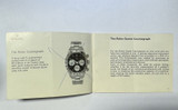 Vintage 1972 Rolex Cosmograph Daytona Instruction Booklet-English
