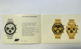 Vintage 1972 Rolex Cosmograph Daytona Instruction Booklet-English