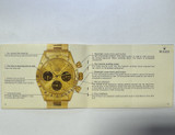 Vintage 1972 Rolex Cosmograph Daytona Instruction Booklet-English