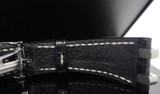 Auth. Audemars Piguet Royal Oak Black Hornback Croc Leather Strap 18mm x 17mm