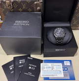2020 Seiko Astron GPS Solar Worldtime Titanium Watch Box & Docs SSE089JC