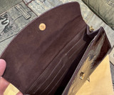 Auth. Louis Vuitton Monogram Vernis Sunset Boulevard Amarante Clutch Bag M93542