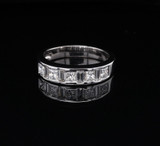 1.56ct G Vs Diamond Set 18k White Gold Ladies Band Ring Size N 1/2 Val $8320