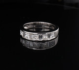 1.56ct G Vs Diamond Set 18k White Gold Ladies Band Ring Size N 1/2 Val $8320