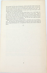 November 24, 1963 RARE JFK Eulogies Official US Government Pamphlet.