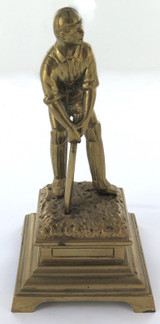 Superb 1891 English Made Largish Brass Cricket Trophy / Ornament.
