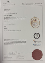 Vintage Large Blister Pearl Ruby & Diamond Set 14k Gold Pendant Val $2235