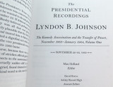 RARE "The Presidential Recordings of Lyndon B Johnson" JFK & Transfer of Power