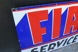 SCARCE c1950's / 60'S AMERICAN FIAT SERVICE GARAGE / DEALERS PORCELAIN  SIGN. 