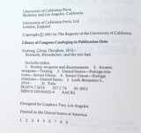 1981 Signed 1st Edition "Kennedy, Khrushchev and the Test Ban" by G T Seaborg