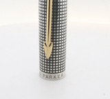 Parker 75 14K Gold Nib XF USA Cisele Sterling Silver Fountain Pen Unused Cond.