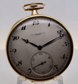 Antique WWI Era 1918-19 Patek Philippe 18k Gold 47.5mm OF Pocket Watch -Serviced