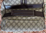 Auth. Gucci GG Monogram Rolling Duffle Bag