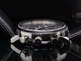Auth. Panzera Breuer 43 Chronograph Steel Wristwatch Box Docs BC43-01