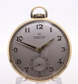 Hamilton Masterpiece AT&T Roy Fisher Gold-Electro-Plate 46mm O/F Pocketwatch