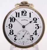 Antique 1923 Illinois Bunn 16s 10k R/G Model 11 51mm 23J 48hr O/F Pocket Watch