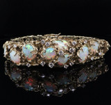 Vintage Opal Nature’s Kaleidoscope & Diamond 14K Gold 17cm Bracelet Val $23800.