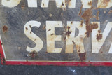 c1930's USA GAS STATION "STANDARD SERVICE" DOUBLE SIDED LARGE ENAMEL SIGN.