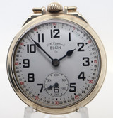 Antique 1954 Elgin Grade 571 21J 51mm O/F 10k Gold Filled Pocket Watch