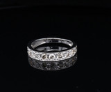 Vintage 1.00ct Diamond Set Platinum Eternity Ring Size M1/2 Val $3770