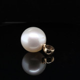 Vintage 17mm South Sea Pearl 9k Gold Pendant Val $5625