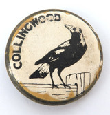 Rare c1915 Collingwood AFL Large Supporters Badge by A Alderman, North Fitzroy.