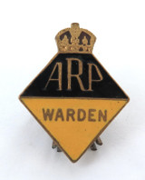 cWW2 ARP Warden Badge. # 9091 Air Raid Precaution Warden