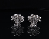 Vintage 0.55cttw G-H Si Diamond Set 9k Gold Stud Flower Earrings Val. $5380