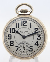 Antique 1948 Waltham Vanguard Model 1908 10k G/F 23J 16s O/F Pocket Watch