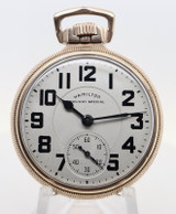 Vintage 1950 Hamilton Grade 992B Model 5 10K G/F 51mm 21J O/F Pocket Watch