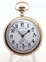 Antique 1919 Illinois Santa Fe Special 16s G/F 50mm 21J O/F Pocket Watch