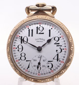 Antique 1934 Illinois Bunn Special 16s Model 9 G/F 51mm 17J O/F Pocket Watch