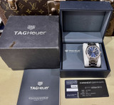 Auth Tag Heuer Link Calibre 5 Automatic 200m Steel Diamond Bezel Watch WBC 2113